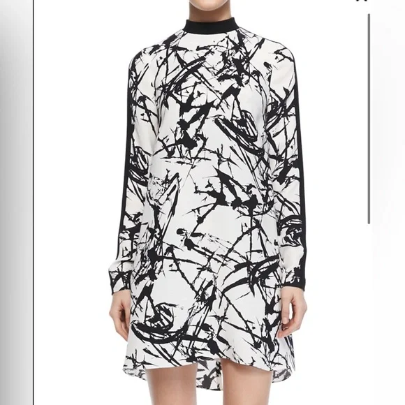 A.L.C. Isley Printed Mock-Neck Dress
